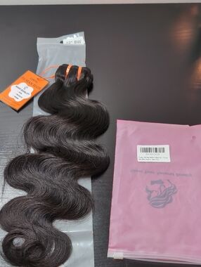 22-in 16A Real Human Hair 1 Bundle Body Wave Natural Black Hair Extensions